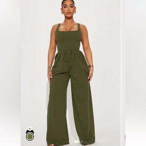Fashion Nova Olive Jumpsuit